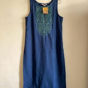 Pure Cotton Sleeveless Kurta With Palazzos Anouk