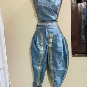 Designer Dhoti With Crop Top