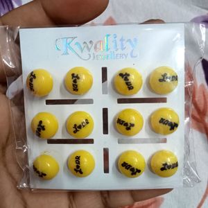 Cute fancy studs for girls and women trendy Yellow