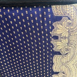 Blueish Purple Orgenza Saree