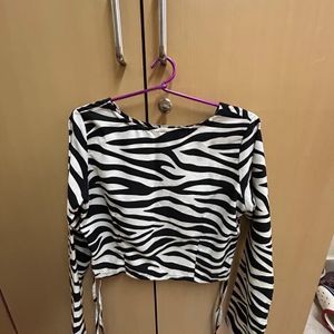 Zebra Printed Crop Top For All Occasions