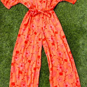 Mango Floral Printed Jumpsuit