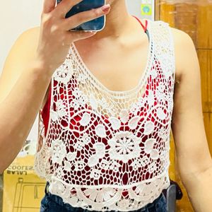 Crochet top with inner