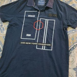 Dxi Navy Blue Collar Tshirt L Size