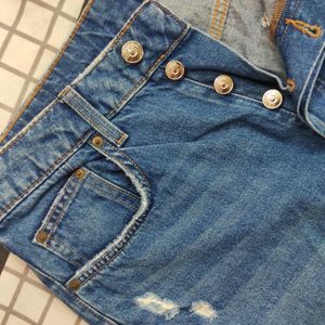 H&M Blue Distressed Jeans