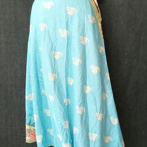 Vintage Jaipuri Silk Saree Wrap Skirt