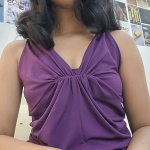 Violet V Neck Top