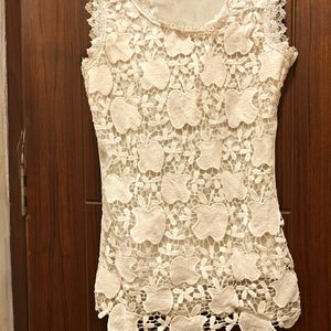 Beautiful White Sleeveless Top