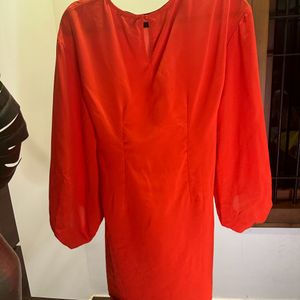 Orangish Red Dress