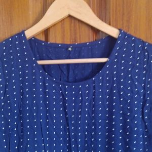 Blue Sleeveless Kurta