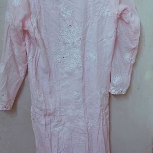 Pink Chikankari Kurta