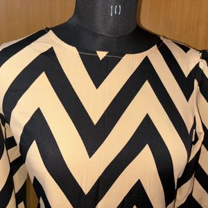 Zig Zag Print Dress