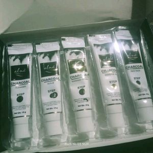 Alna Branded Charcoal Facial Kit 5step Best Quality