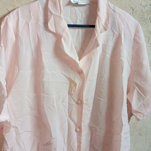 🇫🇷 Ladies Oversized Formal Shirt Top Pink