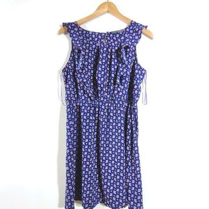 Blue Printed Dress (Women's)
