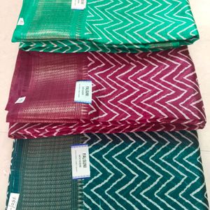 Chanderi Saree With Blouse