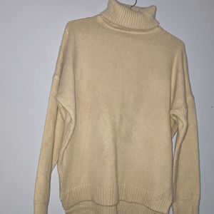 Nude Color High-neck Winter Wear