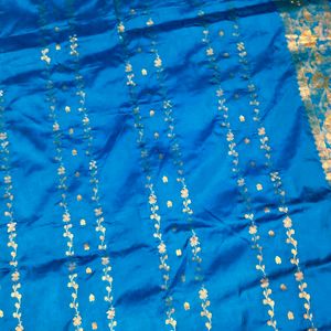 Blue Colour Pure Kanchi pattu saree