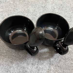 Milton Set Of 2 Soup Bowls With Spoons