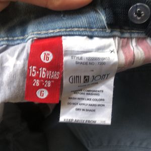 Denim Shorts 15-16 Years Fits XS