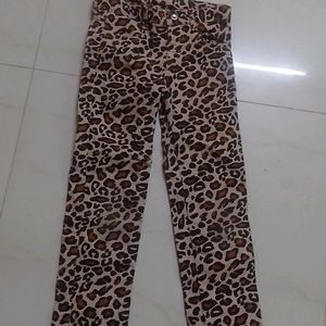 Cheetah Printed Jean For Girls