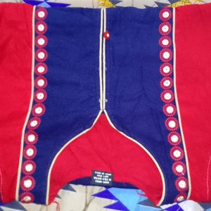 This is a Beautiful Red and Blue Formal Kurti.