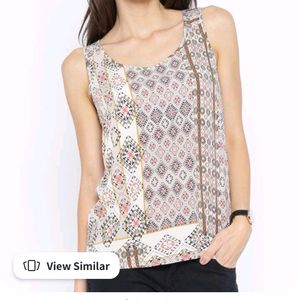 Only Multicolour Printed Sleavess Top