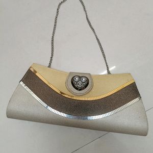 Preety Hand Clutch With Chain For Women.