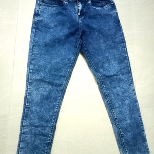 Women High Rise Blue Washed Skinny Fit Jeans