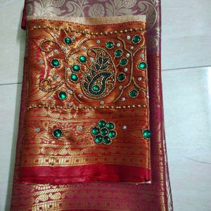 Dual Shade Tissue Silk Saree