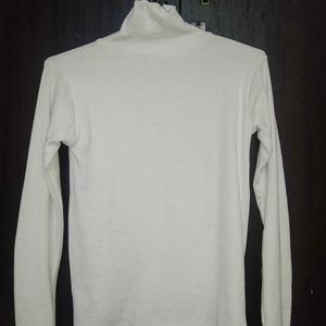 White High Neck Sweater