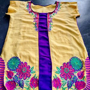 Ethnic Embroidered Kurta For Women/Teen Girls