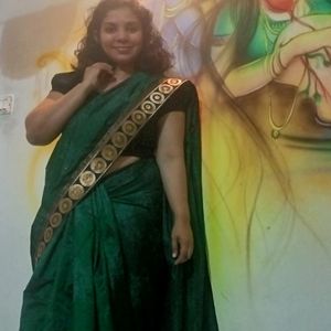 Dark Green Fancy Saree