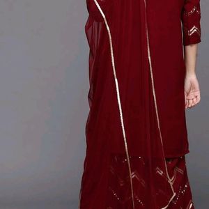 Libas Maroon Palazzo Set