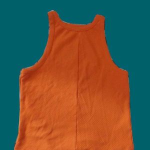 Orange Halter Neck Top