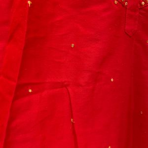 Rangmanch Fuschia Kurta With Silver Thread Work