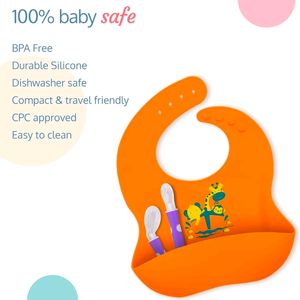 Spocky Decor Silicone Baby Bib for Feeding