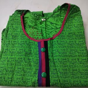 Green Cotton Kurta