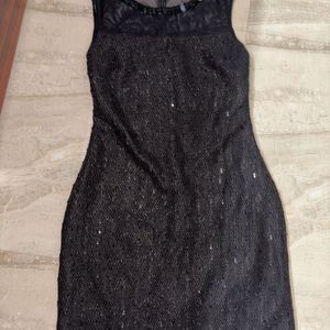 Black Sequin Bodycon Dress