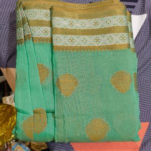 Women Light Green Cute Saree