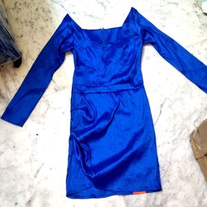 Royal blue mini dress by urbanic