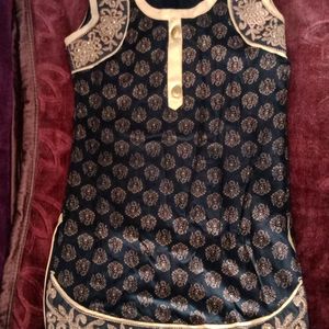 Black Coloured Short Patiala Kurti