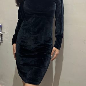 Black Velvet Bodycon Dress
