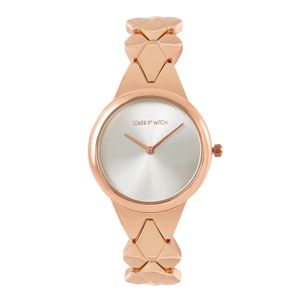 Athens White Dial Rose gold Metallic Watch