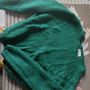 Royal Green Woollen Sweater Women