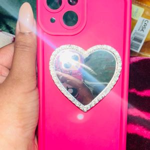 Iphone 13/14 Hot Pink Case With Pop Socket