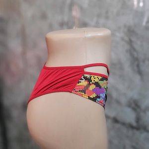 Red Multi Printed Panty