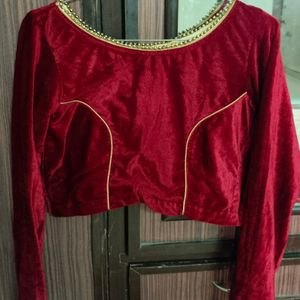 Readymade Full Sleeves Velvet Blouse