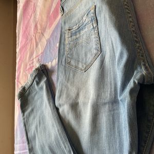 Denim Light Blue Jeans For Women