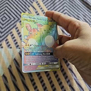 Pokemon Card Rainbow Raichu And Alolan Raich Gx